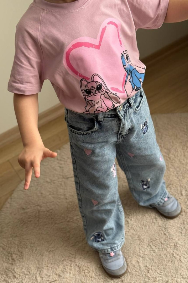 STİCH KOT PANTALONLU 2’Li KIZ TAKIM STİCH KOT PANTALONLU 2’Li KIZ TAKIM