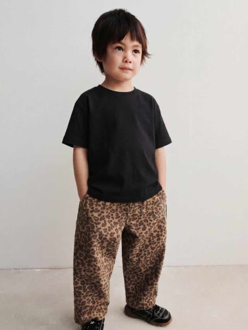 La’ciel Paris Unisex Leopar  Balloon Jeans set 
