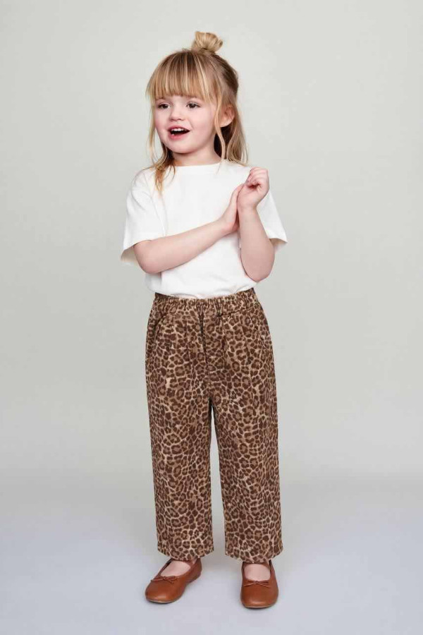 La’ciel Paris Unisex Leopar  Balloon Jeans